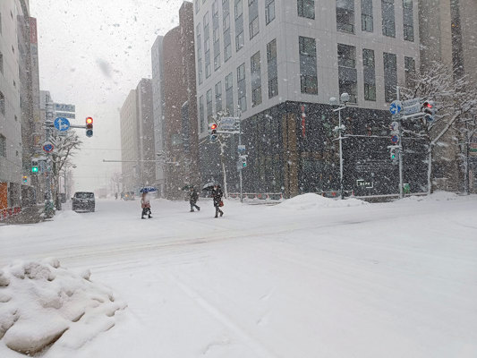 Neige à Hokkaidô en janvier