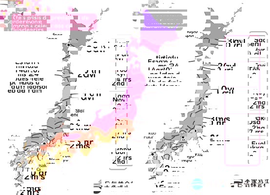Calendrier 2024 de la floraison des cerisiers