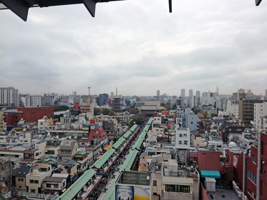 Vue depuis l'office du tourisme d'Asakusa