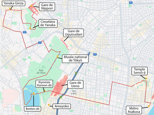 Plan de l'itinéraire