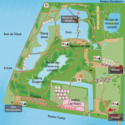 Plan du jardin Hama-Rikyû