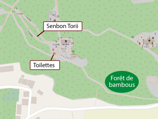 Plan de la forêt de bambous de Fushimi Inari