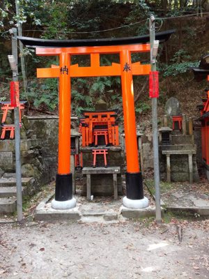 Torii à la couleur vermillon