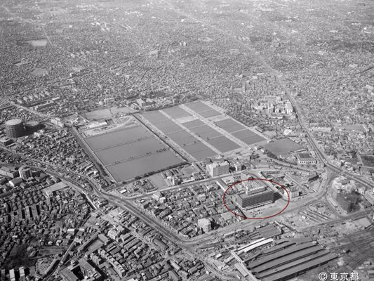 Partie ouest de la gare de Shinjuku en 1962