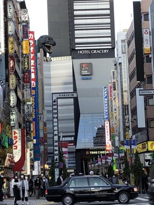 Godzilla vue de loin