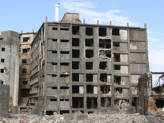 Les ruines d'un immeuble