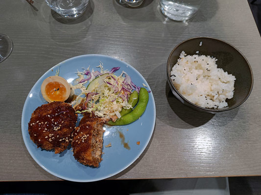 Plat : Menchi-katsu (viande hachée avec chapelure)
