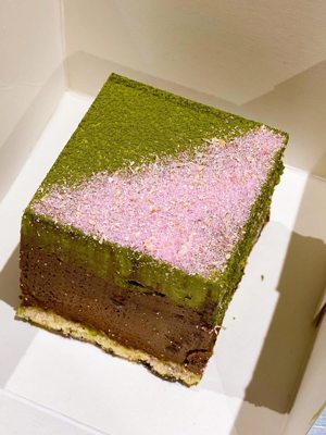 Entremet chocolat noir - matcha