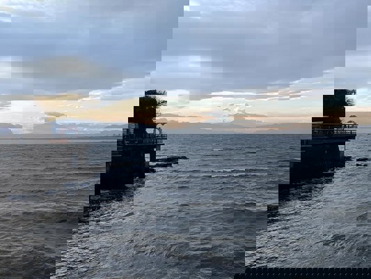 Mont Fuji au loin depuis Enoshima